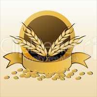 grain with ribbon