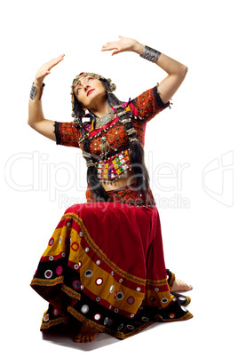 Woman posing in traditional indian costume