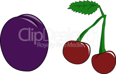 Cherry and plum