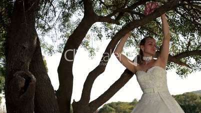 Bride on the nature