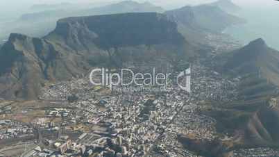 Aerial view of Cape Town city bowl