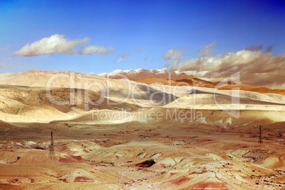 Marokko Landschaft mit Atlasgebirge 854