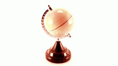 rotating globe isolated on white