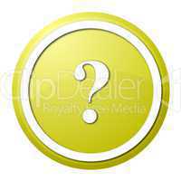 yellow question mark round button