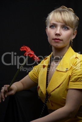 Girl and flower