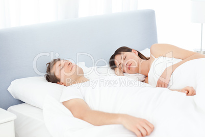 Peaceful lovers sleeping together