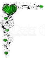 Valentinskarte grün
