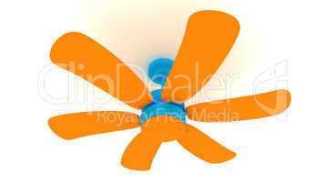 Orange 3D Fan