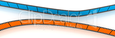 Blue and orange 3d blank films