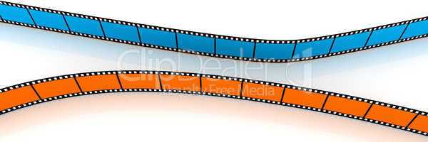 Blue and orange 3d blank films