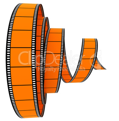 3d film Segment rolled forward