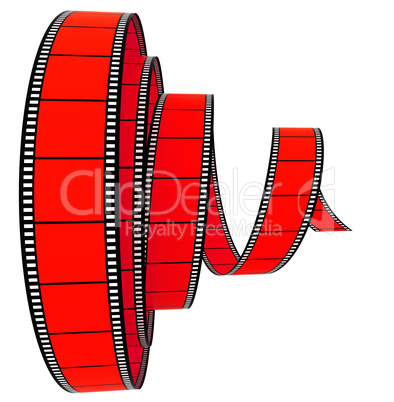 3d film Segment rolled forward