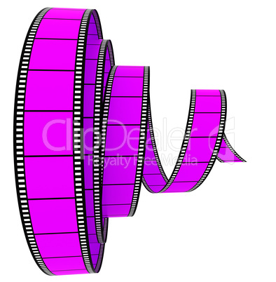 3d film Segment rolled forward