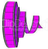 3d film Segment rolled forward