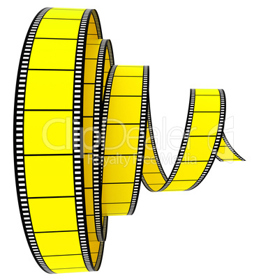 3d film Segment rolled forward