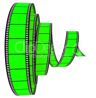3d film Segment rolled forward