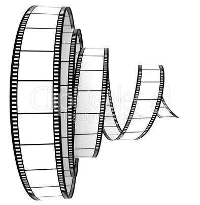 3d film Segment rolled forward