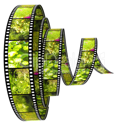 3d film Segment rolled forward