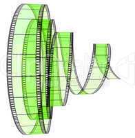 3d film Segment rolled forward