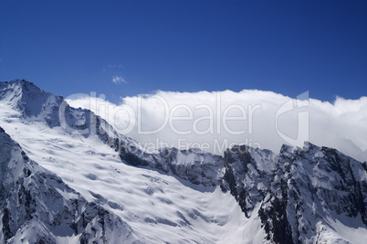Glacier. Caucasus Mountains