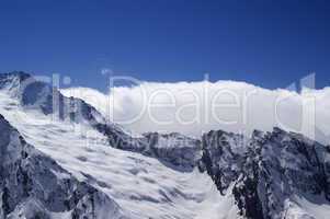 Glacier. Caucasus Mountains