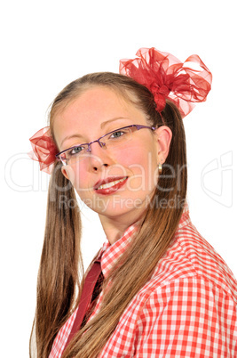 Portrait of a girl in glasses