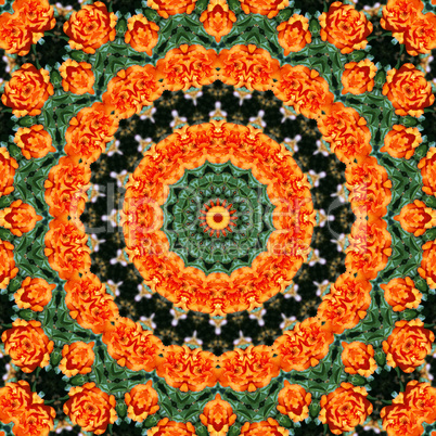 Orange Rosen Mandala - Orange Roses Mandala