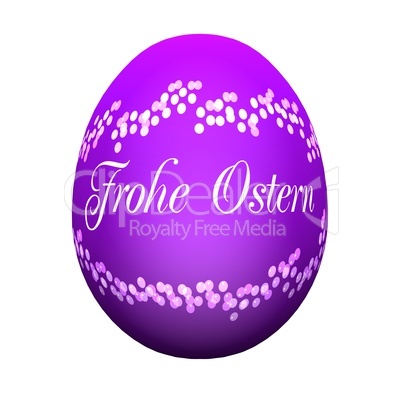 Lila Osterei freigestellt - Frohe Ostern - 01