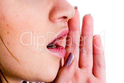 Whispering woman