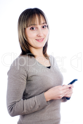 Girl writing sms