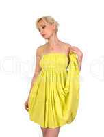 Female in a yellow dress.