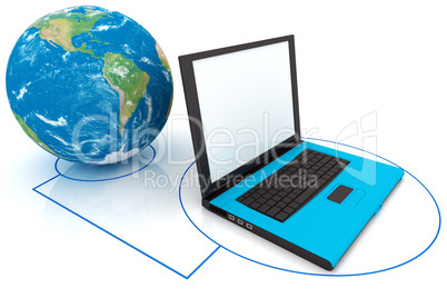 Laptop Connected To World