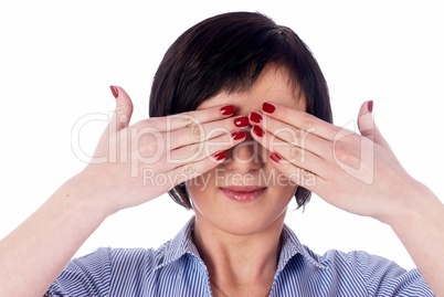 Woman with closed eyes