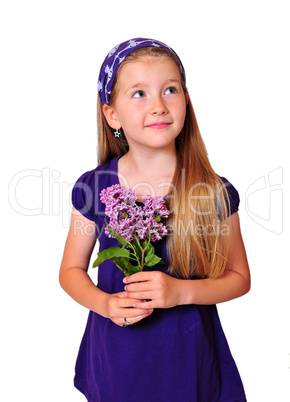 Mädchen mit blume Mädchen mit blume