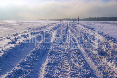 Straße im Winter - road in winter 11