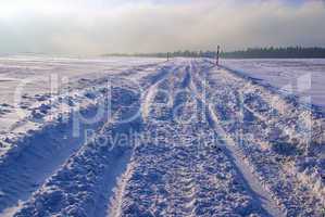 Straße im Winter - road in winter 11