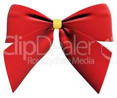 Red ribbon bow 3d render