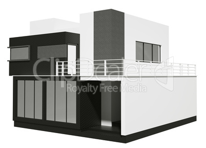 Private house exterior 3d