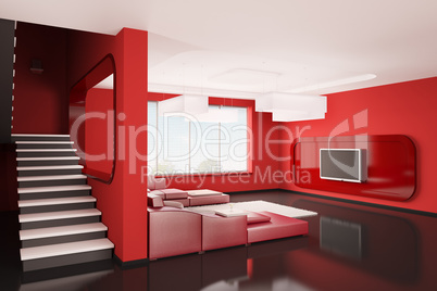 Interior of apartment 3d