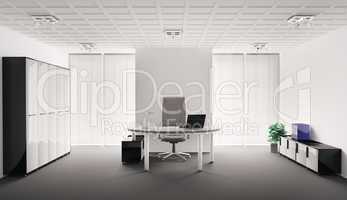 Modern office interior 3d