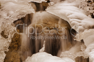Water Flowing under Ice on Dolomites