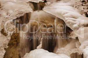 Water Flowing under Ice on Dolomites