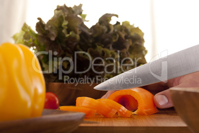 Cut vegetables