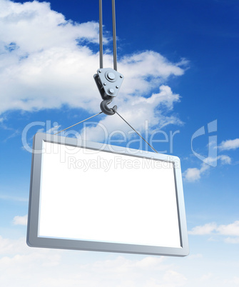 hook holding empty billboard