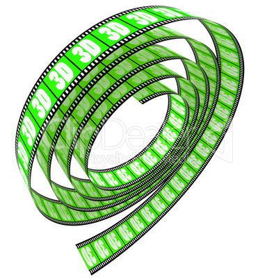 3d film rolled  down