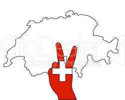 Schweiz Handzeichen