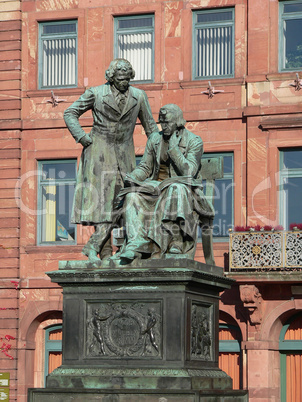 Brüder Grimm Denkmal in Hanau, Deutschland