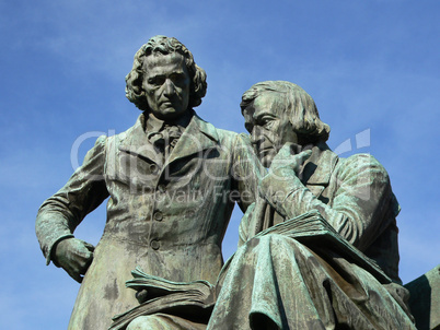 Gebrüder Grimm Denkmal in Hanau, Deutschland