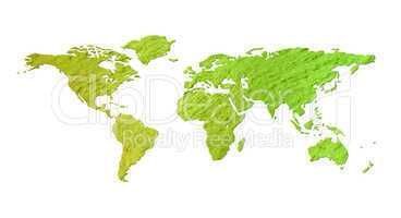 Öko Weltkarte mit grüner Strukturierung (eco world map)