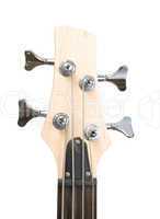 bass guitar fingerboard head with pins and strings